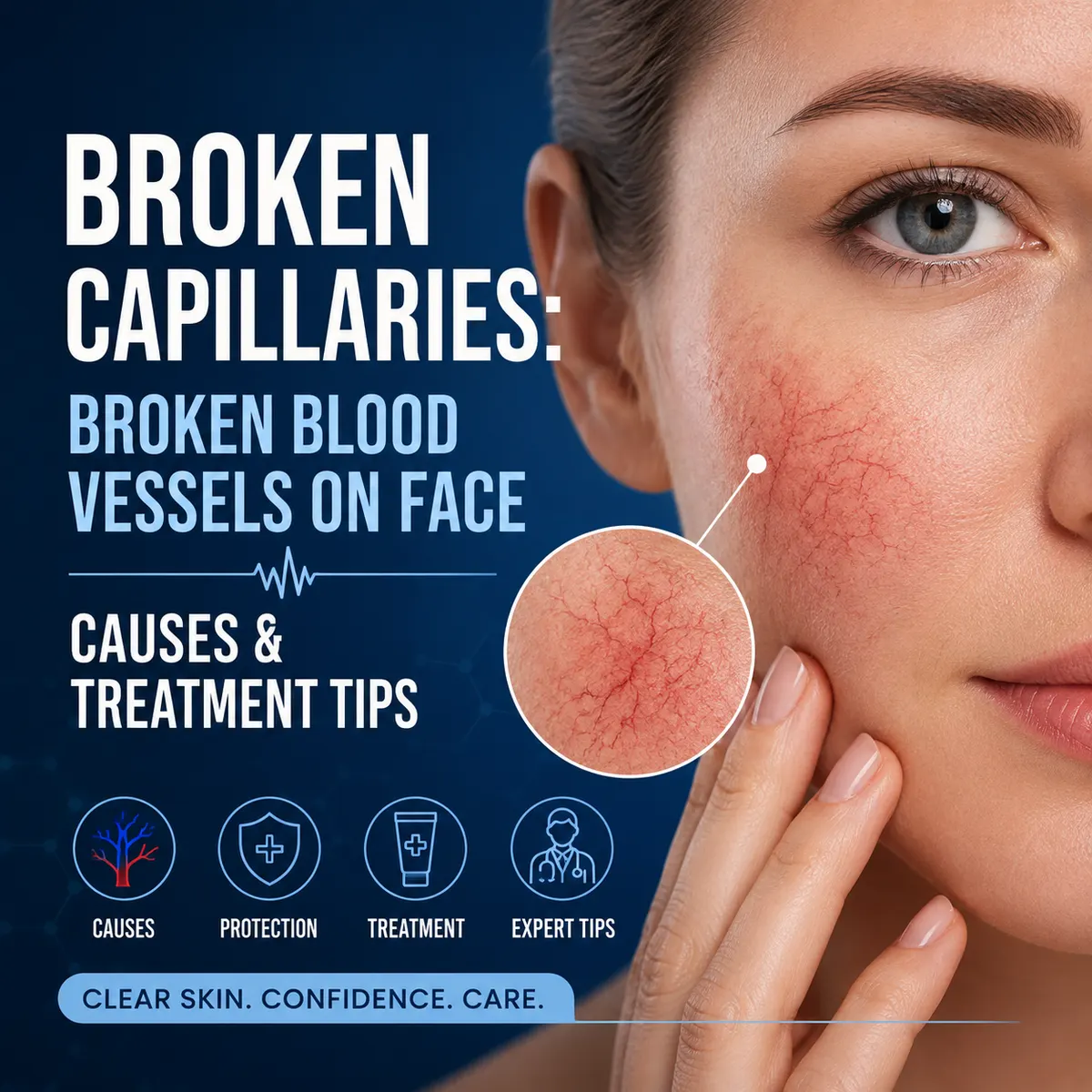 Broken capillaries: Broken Blood Vessels on Face Causes & Treatment Tips