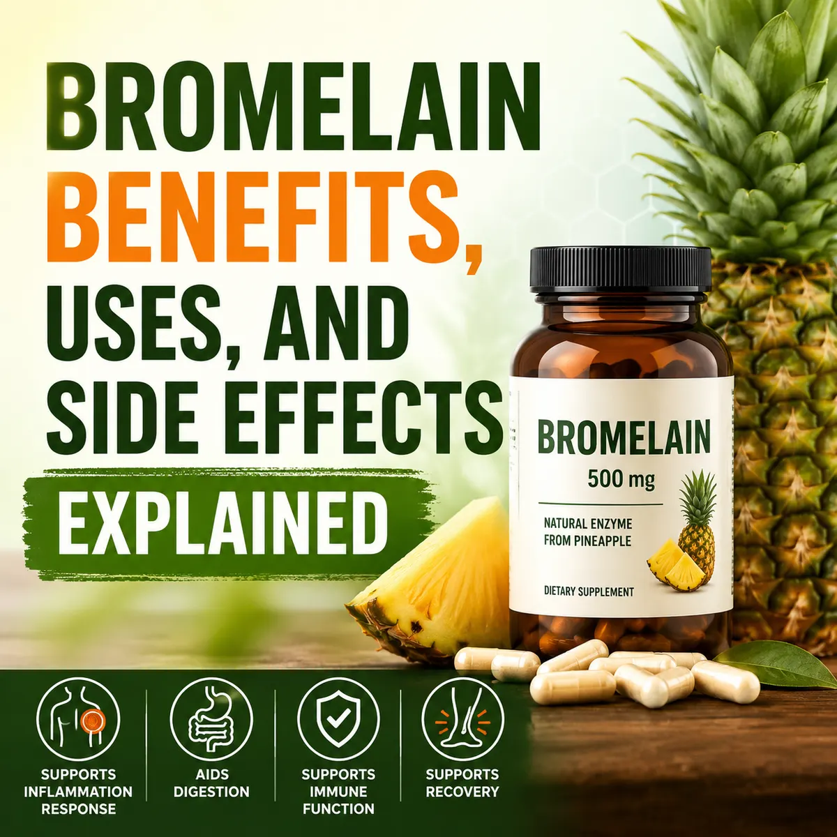 Bromelain Benefits, Uses, and Side Effects Explained