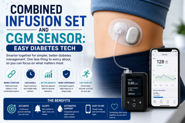 Combined Infusion Set and CGM Sensor: Easy Diabetes Tech