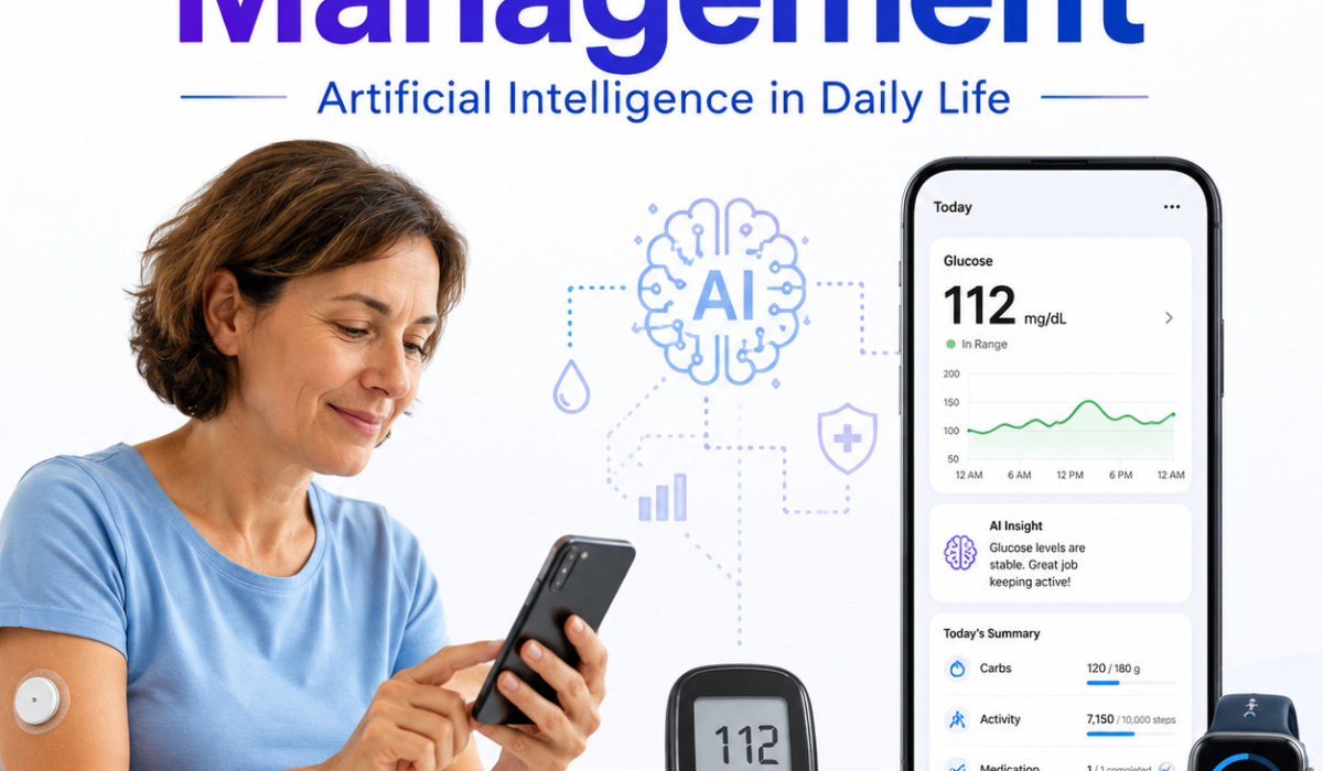 Diabetes management: Artificial Intelligence in Daily Life for