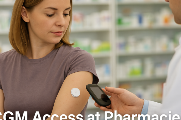 Continuous glucose monitor access at pharmacies