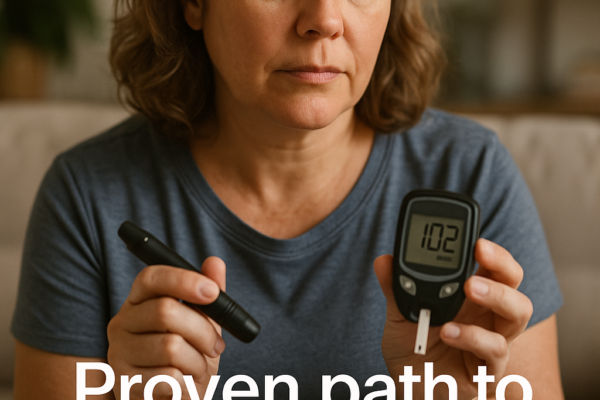 Illustration of a healthy lifestyle for Type 2 diabetes remission